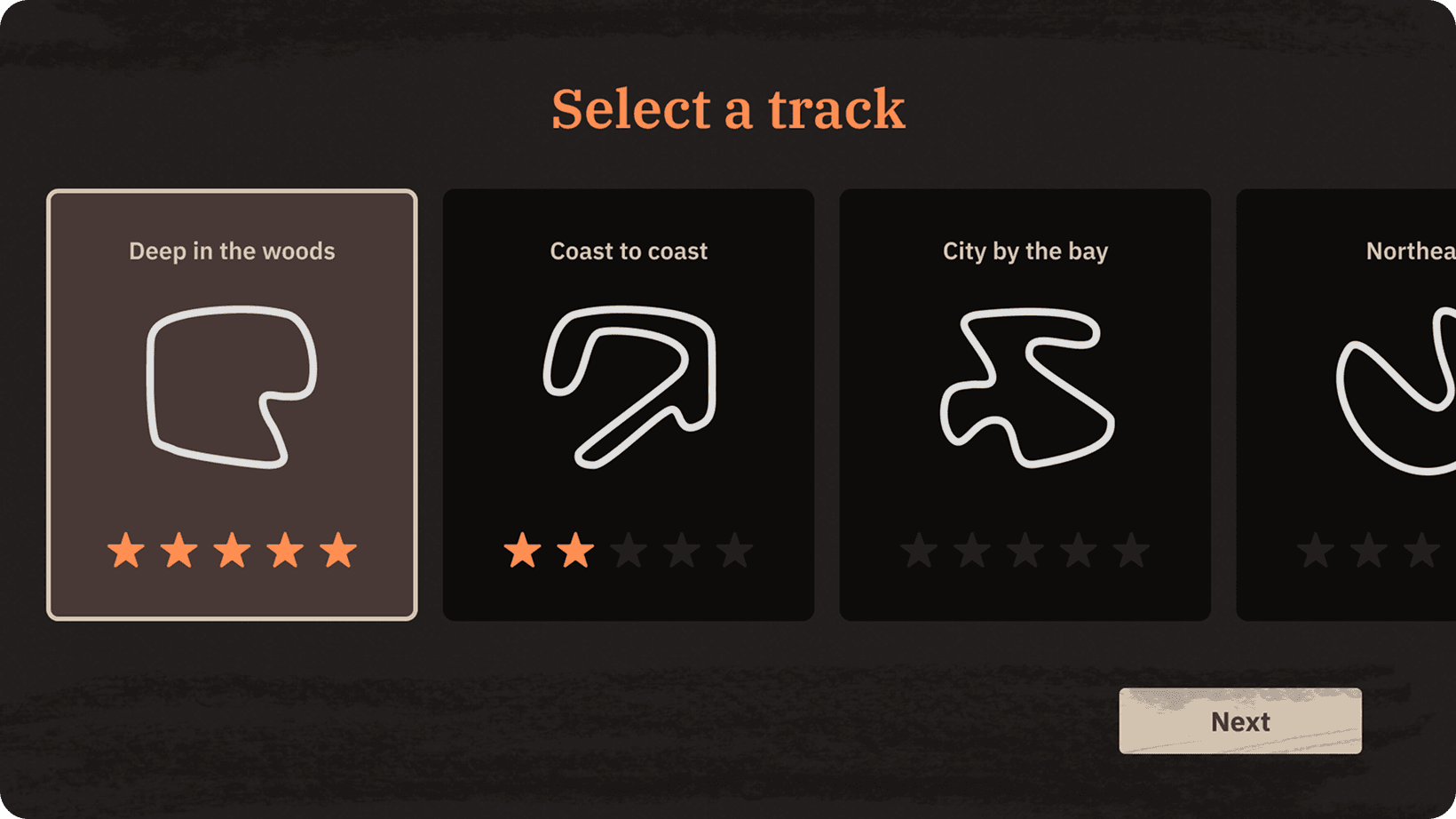 Screenshot of arcade racing game